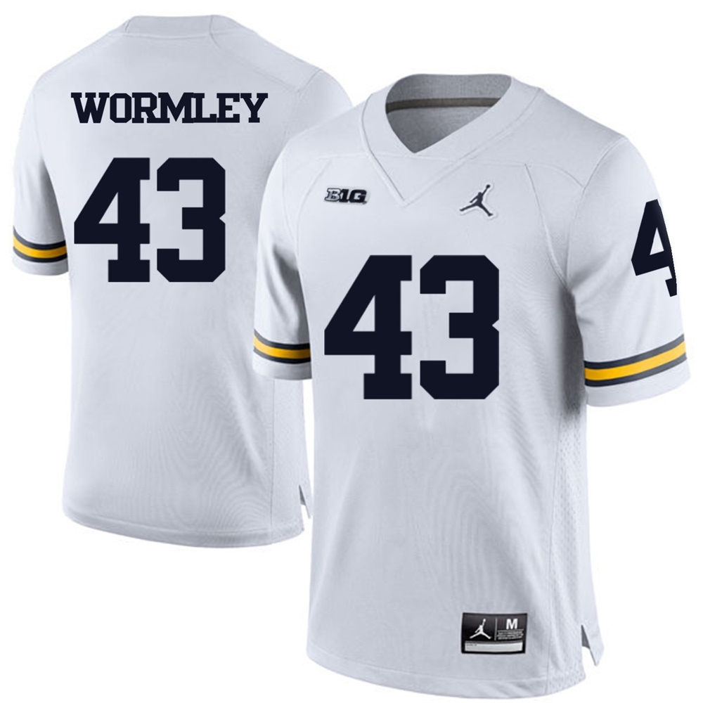 Michigan Wolverines Men's NCAA Chris Wormley #43 White College Football Jersey MLB0849DU
